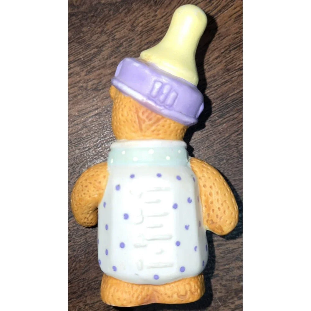 Lucy & Me White Baby Bottle Bear - Lucy Rigg - 1993 - Enesco